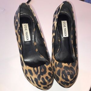Steve Madden - Leopard platform pumps - size 6